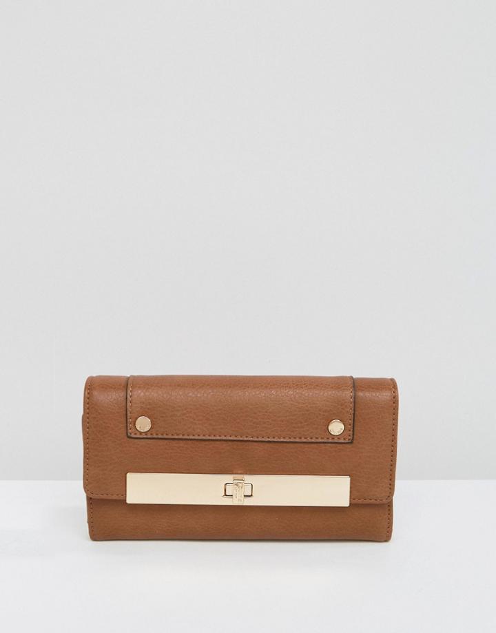 Dune Purse With Metal Panel - Tan