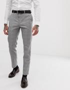 Burton Menswear Skinny Fit Suit Pants In Gray Check - Beige
