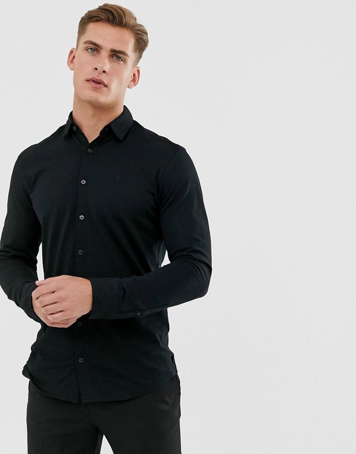 Jack & Jones Premium Jersey Shirt In Black