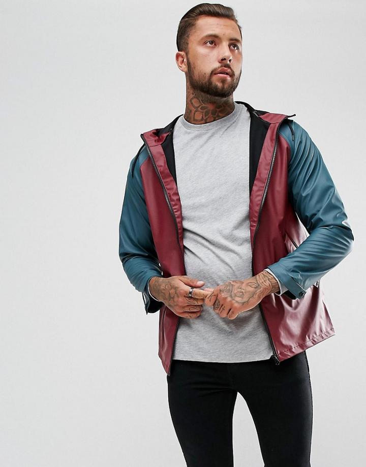 Another Influence Festival Waterproof Contrast Jacket - Navy