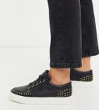 Simply Be Wide Fit Studded Sneaker In Black