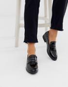 Glamorous Black Studded Loafers