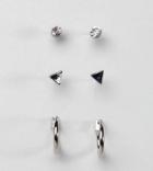 Designb Stud & Hoop Earrings In Silver Exclusive To Asos - Silver