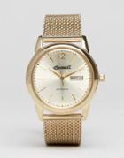 Ingersoll New Haven Automatic Mesh Watch In Gold - Gold
