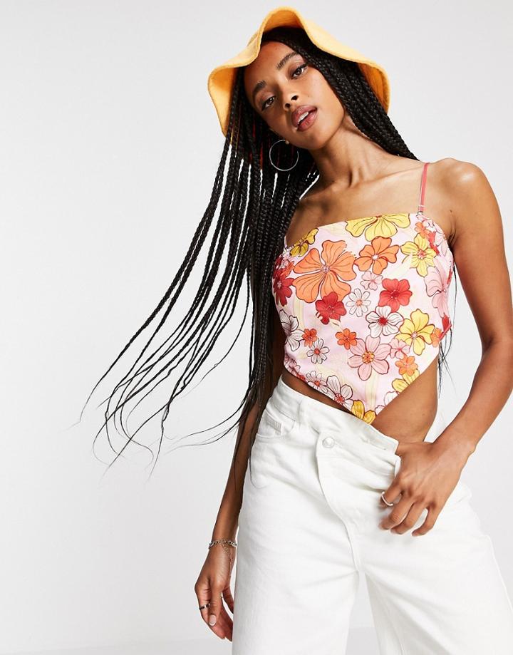 Urban Revivo Floral Print Cami Top In Red