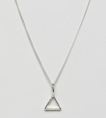 Katie Mullally Triangle Pendant Necklace In Sterling Silver - Silver