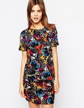 Warehouse Butterfly Print Co-ord Top - Multi