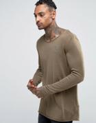 Siksilk Sweater With Raw Edges - Green