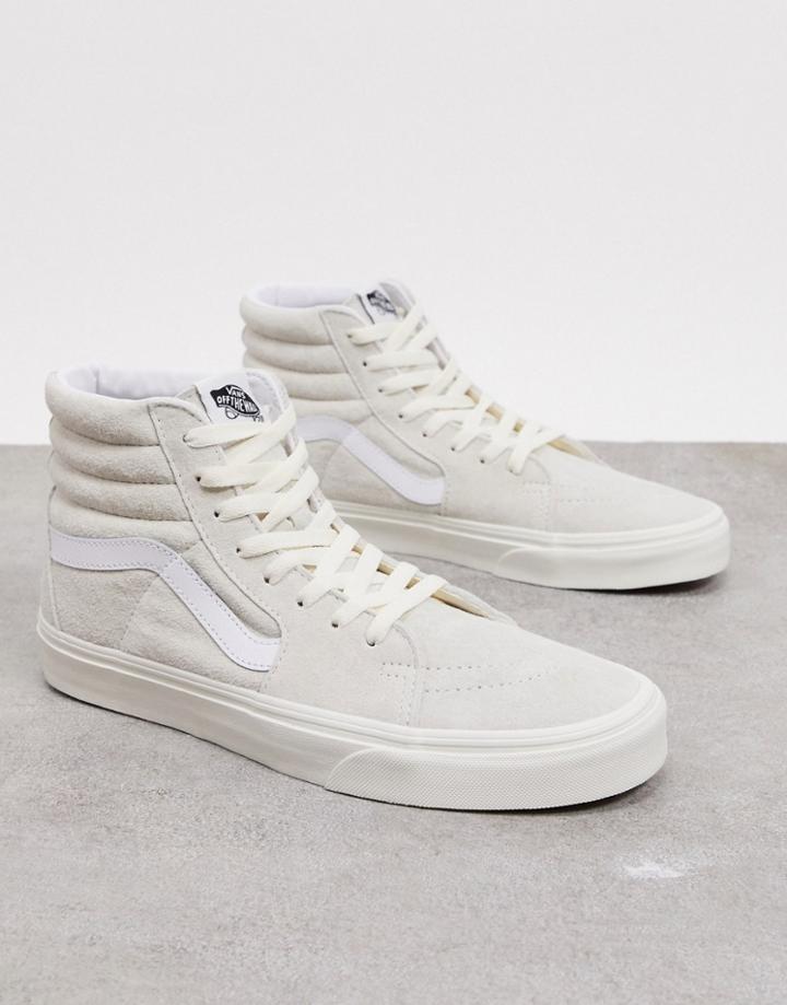 Vans Sk8-hi Suede Sneakers In White