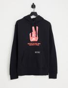Nike Nyc Twice Graphic Print Hoodie In Black
