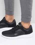 Pull & Bear Sneakers In Black With Small Print - Black