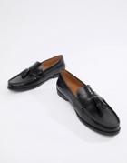 Kg By Kurt Geiger Naughton Leather Tassle Loafers - Black