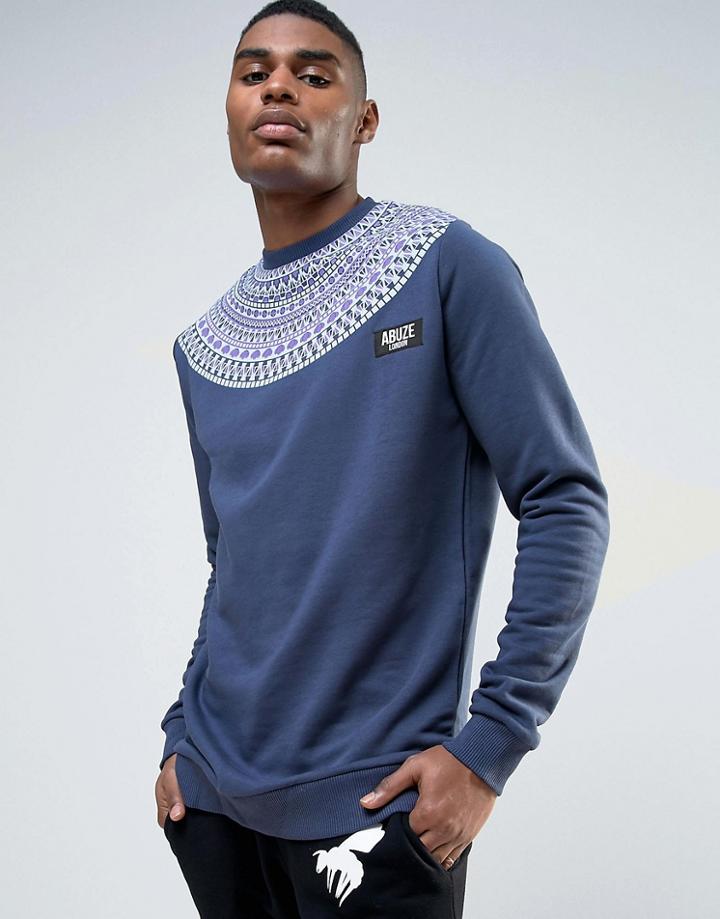 Abuze London Fairisle Wrap Sweater - Blue