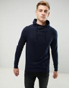 Esprit Cashmere Mix Funnel Neck Sweater - Navy