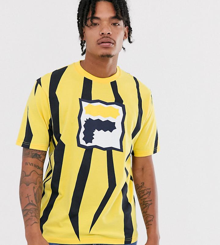 Fila Mob Zig Zag T-shirt In Yellow Exclusive At Asos