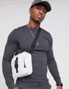Asos Design Flight Bag In White With Front Buckle
