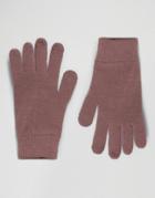 Asos Touch Screen Gloves In Pink - Gray