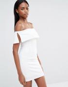 Missguided Bardot Bodycon Mini Dress - White