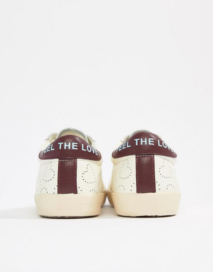 Essentiel Antwerp Heart Slogan Sneakers - White