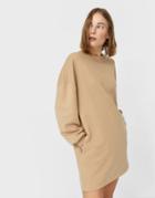 Stradivarius Sweater Dress In Beige-neutral