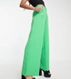 Vila Petite Exclusive Tailored Suit Wide Leg Pants In Mint Green