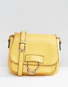 Melie Bianco Vegan Leather Crossbody Bag - Yellow