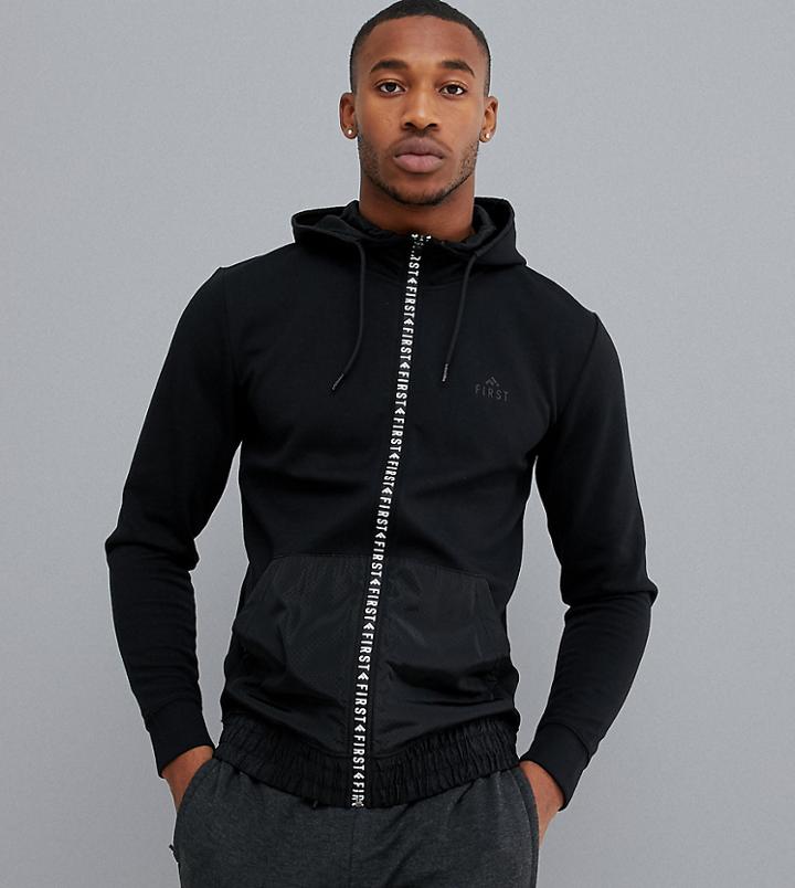First Menswear Zuri Hood Sweat - Black