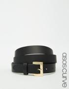 Asos Curve Clean Waist And Hip Belt - Black
