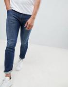 Emporio Armani J06 Slim Fit Stretch Denim 5 Pocket Jean In Mid Wash - Blue