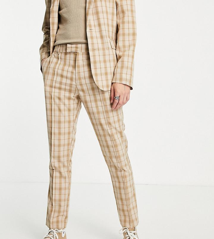 Reclaimed Vintage Inspired Couture Suit Pant In Check-multi