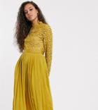 Neon Rose Tea Dress In Floral Embroidered Fabric-blue