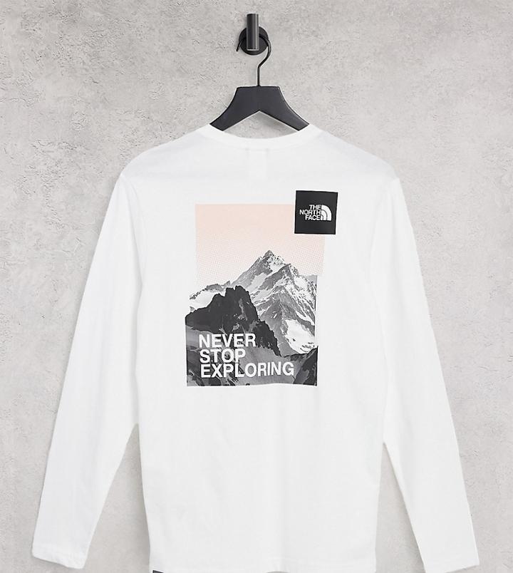 The North Face Postcard Long Sleeve T-shirt In White Exclusive At Asos