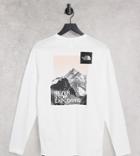 The North Face Postcard Long Sleeve T-shirt In White Exclusive At Asos
