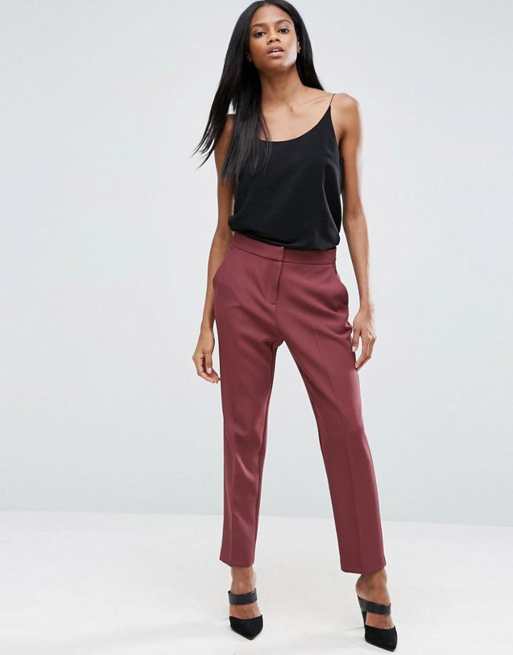 Asos Premium Clean Tailored Pants - Red