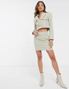 Asos Design Pop Boucle Suit Mini Skirt-multi