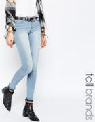 Noisy May Tall Eve Low Rise Skinny Jean - Light Blue