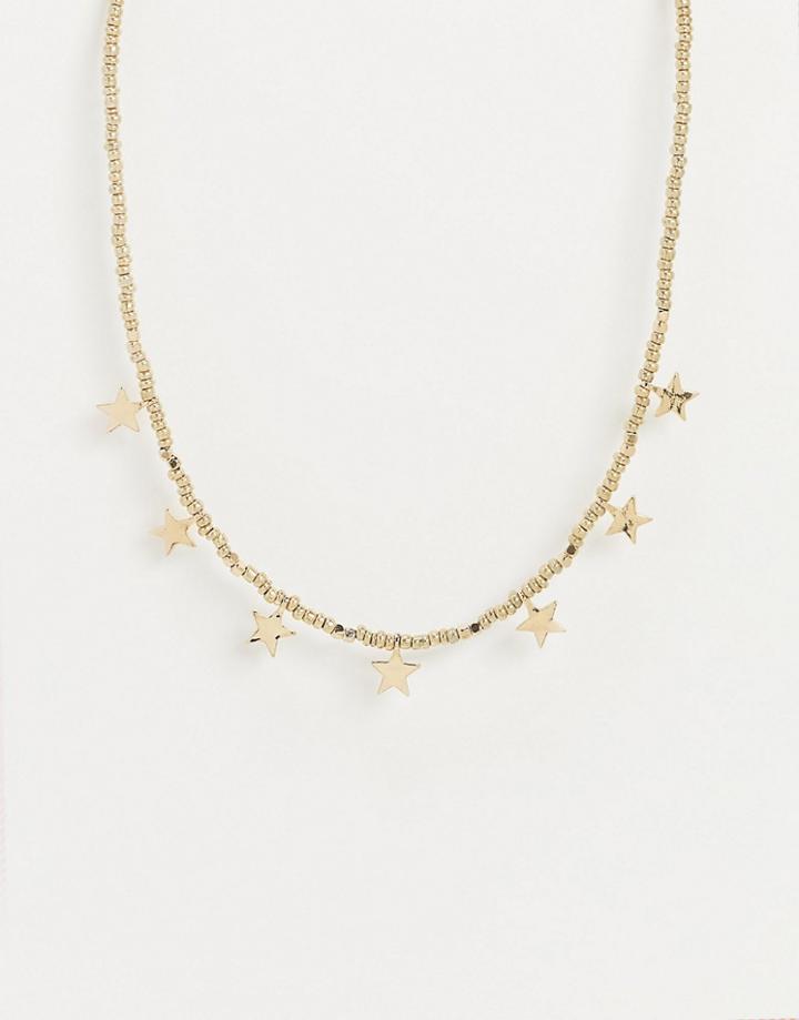 Pieces Necklace With Star Pendants In Gold