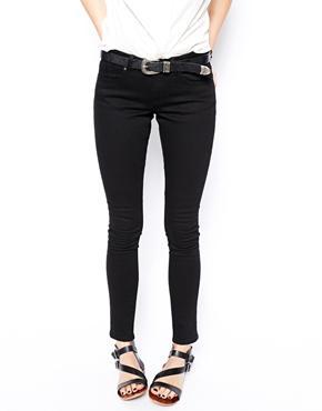 Asos Whitby Low Rise Skinny Jeans In Clean Black - Black