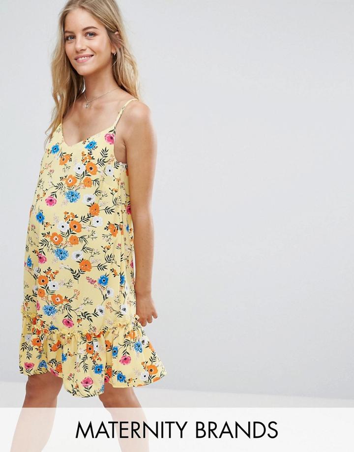 New Look Maternity Peplum Dress - Yellow