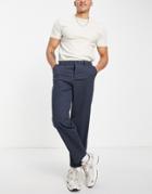 Asos Design Balloon Fit Chinos In Navy
