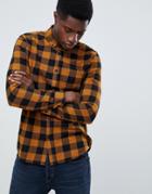 New Look Regular Fit Shirt In Yellow Check - Yellow
