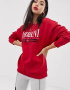 Armani Exchange Logo Sweater - Red