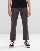 Asos Straight Chinos In Washed Black - Washed Black