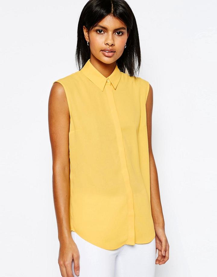 Asos Sleeveless Blouse - Lemon