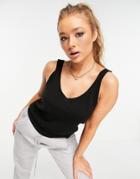 Chi Chi London Crop Lounge Top Set In Black