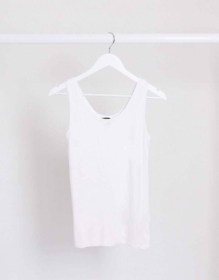 Selected Femme Tank Top With Scoop Neck In White
