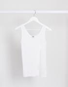 Selected Femme Tank Top With Scoop Neck In White