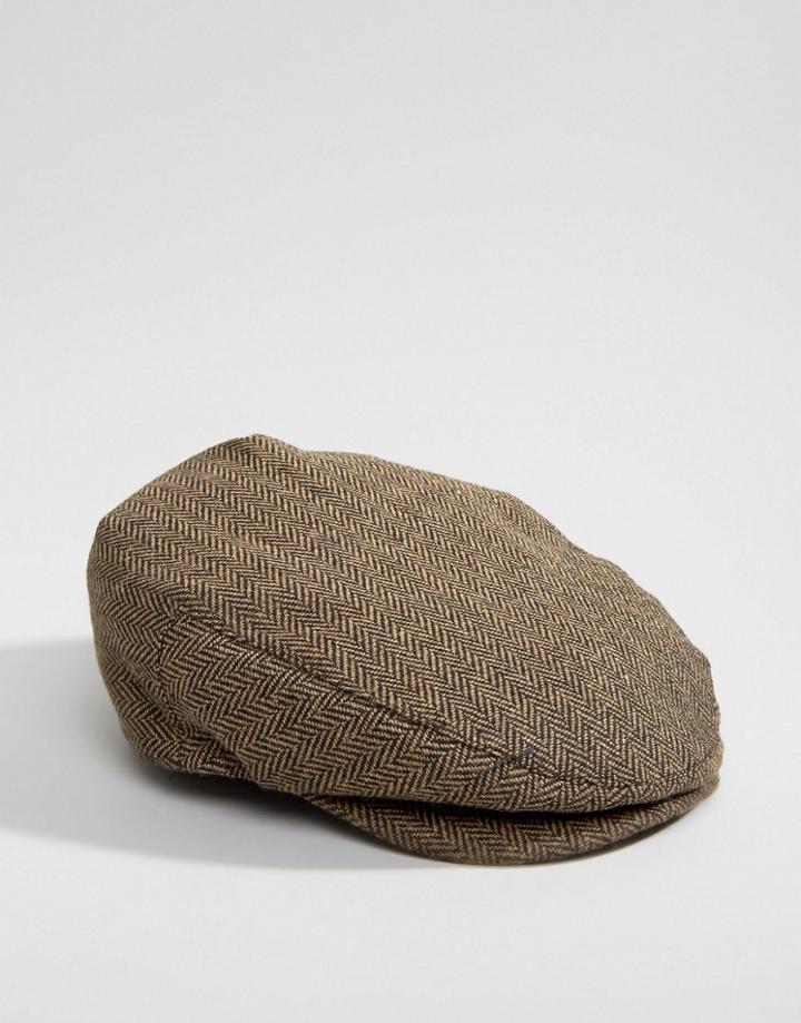 Brixton Hooligan Flat Cap - Brown