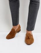 Hudson London Pierre Suede Loafers In Tan - Tan