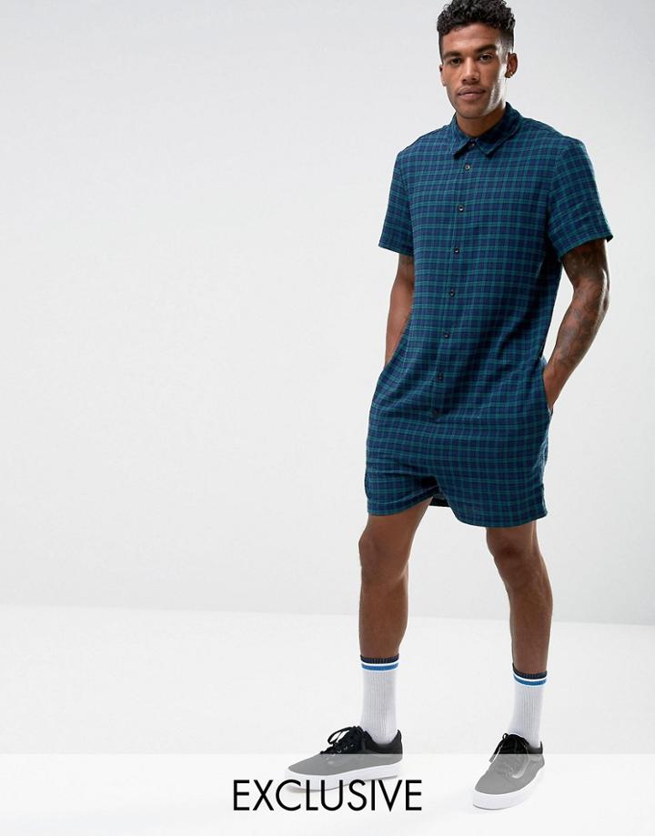 Reclaimed Vintage Inspired Romper - Green